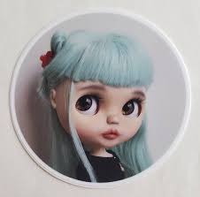 2x2" Round Corner Sticker Label, Square Sticker, Decal, Label, OOAK Blythe  Doll, Art Sticker, Art, Doll Sticker, Blythe Doll Sticker