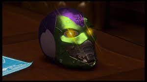Science fiction, comic book, fantasy, and video game news. Very Rough Color Edit I Did On The Potential Green Goblin Helmet Featured In The Game I Wonder What Insomniac S Final Gobby Design Will Look Like In The Next One If He