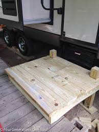 Diy building rv cabinets will save your money and make you proud. How To Build Stairs Camping Lake Project Four Generations One Roof