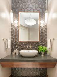 Los Altos Hills Residence Powder Room Powder Room Ideas Half Baths Half Bath Design Modern Bathroom Design
