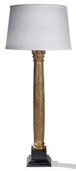 Thalis Table Lamp By Ebanista Ebanistacollect Hand Carved Spiral Fluted Column Table Lamp Antiqued Distressed 22k Gold F Table Lamp Lamp Light Accessories