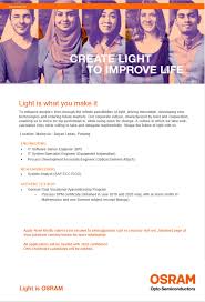Bhd., kuala lumpur / malaysia. Osram Opto Semiconductors Is Hiring Penang Career Assistance And Talent Centre