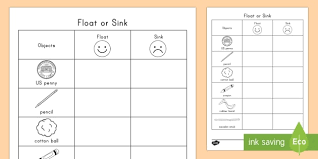 Teacher should have objects that sink and float and containers of water. Float Or Sink Science Activity Teacher Made