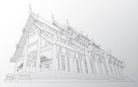 Thai Tempel Drahtmodell Download Kostenlos Vector Clipart Graphics Vektorgrafiken Und Design Vorlagen