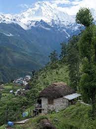 View Of Southern Annapurna With Landruk Villge In Foreground Pokhara Annapurna Area Nepal Asia Photographic Print Eitan Simanor Art Com In 2020 Annapurna Beautiful Places Nepal