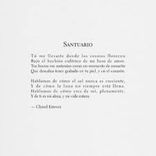Santuario Poema De Amor E Inspiracion Letras De Poemas Poema De Amor Poemas