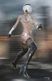 Nier Automata - 2B, Naked ver by Soulartmatter - Hentai Foundry