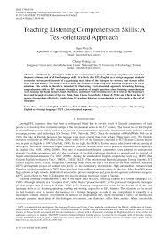 Fun & comprehensive online learning system. Pdf Teaching Listening Comprehension Skills A Test Orientated Approach