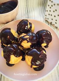 Hot Chocolate Fudge Sauce Covered Profiteroles Feasting Is Fun Chocolate Fudge Sauce Homemade Chocolate Sauce Hot Chocolate Fudge