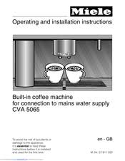 With miele|home, the coffee machine becomes a. Miele Cva 5060 Manuals Manualslib