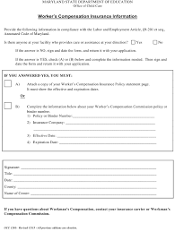 Keep in mind that not. Form Occ1201 Download Printable Pdf Or Fill Online Worker S Compensation Insurance Information Maryland Templateroller