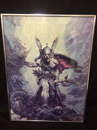 Un must have pour les amoureux de . 1976 Frank Frazetta Dark Kingdom Framed Puzzle