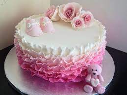 1 Tier Baby Shower Cakes Made Easy Baby Shower Cakes Pink Baby Shower Cake Baby Shower Cakes Girl