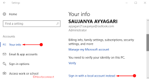 There are good reasons to use a microsoft account on a home pc, especially if you use cloud services like onedrive or office 365. How To Change Administrator Email On Windows 10
