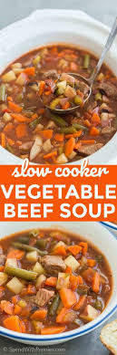 Cook ground beef until browned,. Slow Cooker Vegetable Beef Soup Or Stovetop Spend With Pennies