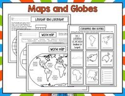 Maps Continents And Oceans Landforms Map By Shelly Rees Teachers Pay Teachers Map Skills Continents And Oceans Interactive Notebooks Social Studies