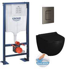 Installation guides thanks to our installation guides follow step by step instructions from our experts and easily install our faucets shower systems and wall hung toilet system. Grohe Pack Rapid Sl Autoportant Plaque Hard Graphite Brosse Wc Suspendu Sento Abattant