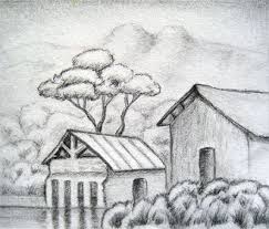 Pencil drawings of landscapes easy. Pencil Sketches Landscape Drawing Easy