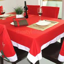 Magideal Red Rectangle Felt Tablecloth Table Cover Christmas Decor Ornament Christmas Table Cloth Christmas Table Decorations Red Tablecloth