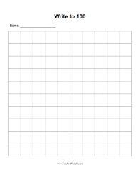 A Blank Grid In Which Students Can Practice Writing The Numbers Writing Numbers Kindergarten Number Writing Practice Kindergarten Writing Practice Kindergarten