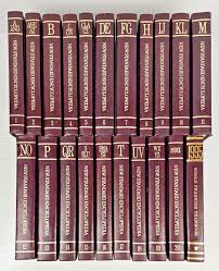 New Standard Encyclopedia Set Vintage Complete 21 Books Burgundy Prop  Library
