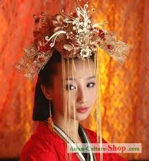 Chinese Ancient Princess Wedding Phoenix Crown Traditional Wedding Jewellery Hanfu Wedding Headdress