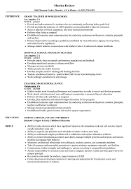 Find resume templates designed by hr professionals. School Teacher Resume Samples Velvet Jobs