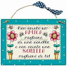 Targhetta Rettangolare In Legno Le Amiche Sono Le Sorelle Che Ti Scegli Idea Regal Sorelle Auguri Di Buon Compleanno Sorella Idee Per Biglietti Di Compleanno