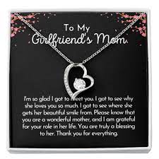 To My Girlfriend's Mom Necklace With Message Card - Etsy