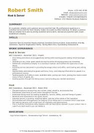 Host Resume Samples Qwikresume