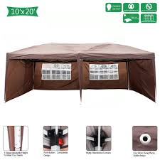 Yescom aplusbuy 10'x10' gazebo top replacement+mosquito net for 2 tier outdoor canopy cover patio garden yard white y00610t07net. Ktaxon 10 X 20 Outdoor Patio Gazebo Ez Pop Up Party Tent 51lbs Wedding Canopy W 4 Side Walls Walmart Com Walmart Com