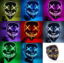 Here is the best way to see if your mask creates a perfect seal around your face. Cheap Halloween Led Glowing Light Up Mask Party Cosplay Masks The Purge Election Year Great Funny Masks Festival Glow In Dark Costume Supply From Prettyrose 4 55 Dhgate Com