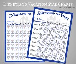 Free Printable Disneyland Vacation Star Chart The Quiet Grove