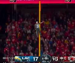 Instant replay caught the ref who knocked the ball in for the Chiefs