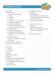 Kliniktasche Packen Was Nicht Fehlen Darf Schwangerschaft24 Com