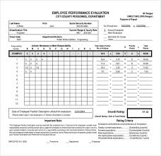 6 Employee Review Forms Word Excel Templates
