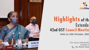 To provide a special window to states, in. Extended 42nd Gst Council Meeting Held On 12th October 2020 Highlight