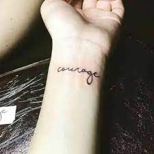 40 Minimalist One Word Tattoo Ideas That Are Beautiful On Every Woman Meaningful Wrist Tattoos Wrist Tattoos Words Courage Tattoos
