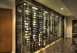 Glass wine cellars are growing in popularity for proudly displaying and storing wine collections. Wine Cellar Storage Room Glass Bar Countertop Modern Weinkeller Wichita Von Interior Trends Inc Design Remodeling Houzz