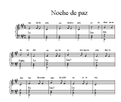 La mi mi7 la 1. Letra Del Villancico De Navidad Noche De Paz