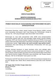 More > 2  07/07/2021  sales tax (persons exempted from payment of tax) (amendment) (no. Ministry Of Finance Twitterissa Kenyataan Media Yb Tzafrul Aziz Menteri Kewangan Berkenaan Pembayaran Balik Cukai Barang Dan Perkhidmatan Gst Dipercepatkan Https T Co Iufgakaxpc