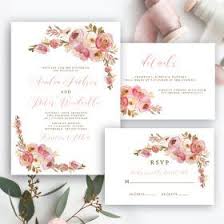 Free Editable Wedding Invitation Suite Invite Rsvp And Details Card Vintage Pink Delicate Watercolor Flowers Floral Instant Download Printable Diy Temp Free Printable Wedding Invitations Free Wedding Invitations Free Wedding Printables