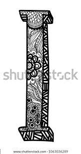 How to draw ice cream from alphabet thanks for watching!! Letter Doodle Drawing Mandala Alphabet Style Stock Vector Royalty Free 1063036289