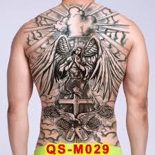 Tatouage Tribal Dessins Gothique Tatouage Garcons Plein Dos Grand Tatouage Corps Autocollants Temporaires Tatouages Hommes Sexy Faux Tatoo Grande Eau Aliexpress