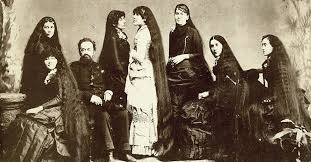 This blog host has an old photo of her grandfather wearing a dress and with long hair! 10 Amazing Photos Of Victorian Women With Long Locks Littlethings Com
