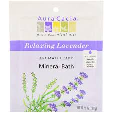 Calming milk & oat bath, cert. Aura Cacia Aromatherapy Mineral Bath Relaxing Lavender 2 5 Oz 70 9 G Iherb
