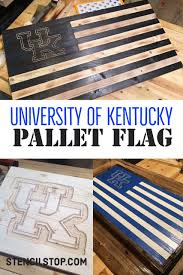 University Of Kentucky Wildcats Pallet American Flag Woodworking Stencil Designs Diy Projects University Of Kentucky Kentucky Wildcats Decor Wild Cats
