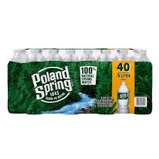 How many bottles of water make up a gallon? Poland Natural Spring Water 40 Pk 16 9 Oz Bjs Wholesale Club