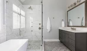 Sherwin williams hinting blue bathroom. Small Windowless Master Bath Which Sherwin Williams White To Use