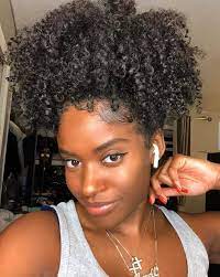 Black Women In 2021 Natural Hair Styles Natural Hair Ponytail Curly Hair Styles Naturally